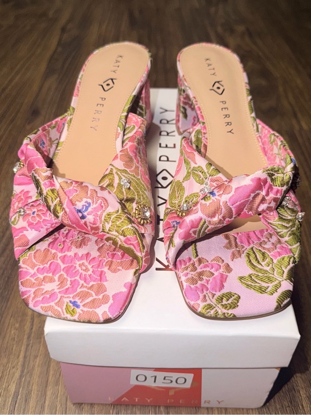 Katy Perry Collections Pink Floral Knotted Mules